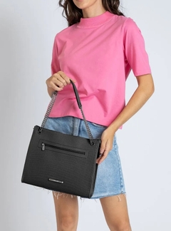 Bolsa Petite Jolie Olga Preto/Grafite PJ10072 - Experimente modas Uot | Maresia | Kenner