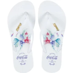 Chinelo Coca Cola Almada Branco CC4155