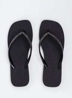 Chinelo Petite Jolie Refresh Shine Preto PJ7404