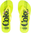 Chinelo Coca Cola Feminino Branco/Amarelo Neon CC3316