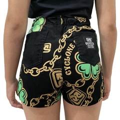 Short Cyclone Veludo Preto e Verde ORIGINAL 110502850 na internet