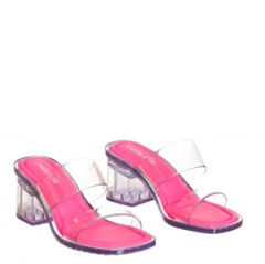 Tamanco Petite Jolie Lory Translucido e Pink Fluor PJ7049