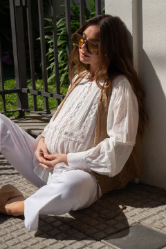 Camisa Apta Lactancia Zaira - Lovely Mom´s