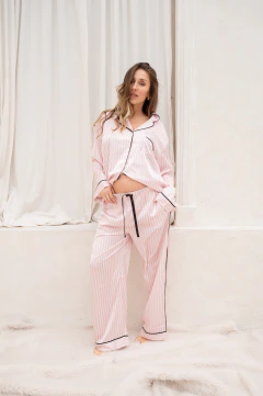 Pijama camisero de Seda Pink - Lovely Mom´s