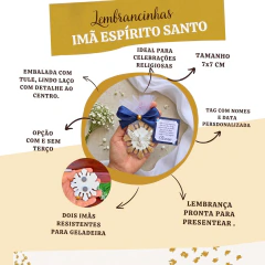 Lembrancinha Batizado Menino Imã Espírito Santo Personalizado na internet