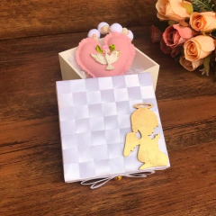 Caixa com Terço de Feltro - Mãe de Primeira Store