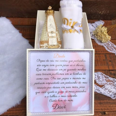 Caixa com Toalha bordada - comprar online