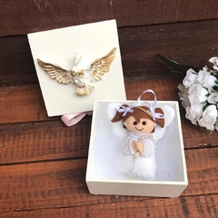 Mini Caixa Batismo com Anjinha