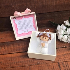 Mini Caixa Batismo com Anjinha - Mãe de Primeira Store