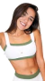 Top Faixa dupla face Verde Militar com off white - loja online