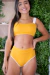 Calcinha Hot Pant dupla face Mostarda com off white na internet