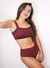 Calcinha Hot Pant dupla face Bordô com preto na internet