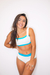 Conjunto: Top Faixa dupla face + Calcinha Hot Pant dupla face Tiffany com off white na internet