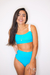 Calcinha Hot Pant dupla face Tiffany com off white - Coconut Made