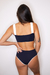 Imagem do Conjunto: Top Faixa dupla face + Calcinha Hot Pant dupla face Preto com off white