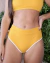 Calcinha Hot Pant dupla face Mostarda com off white - loja online
