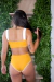 Imagem do Calcinha Hot Pant dupla face Mostarda com off white