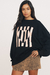 Buzo BLACK STRIPED HEART - comprar online