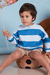 Buzo full stripes celeste (kids) en internet