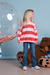 Buzo full stripes rosa (kids)