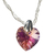Cadena y Dije Corazón Cristal Sw 10mm en Plata 925 - comprar online
