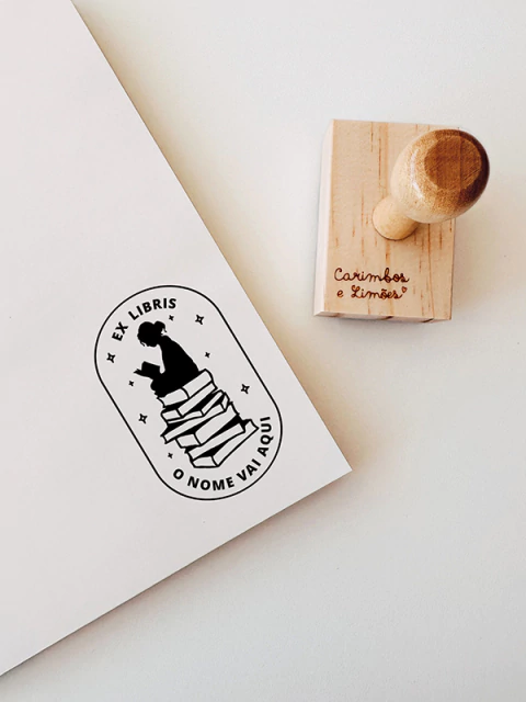 Carimbo livros - Ex Libris Personalizado com nome