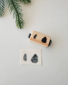 Carimbo duo pinha e raminho - comprar online