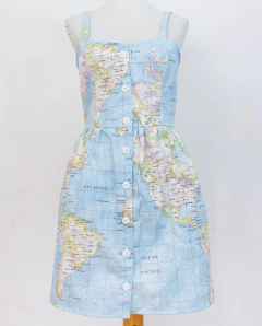 Vestido "Mundi" Celeste - comprar online