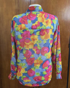 Camisa manga larga de flores (PRENDA ÚNICA) - tienda online