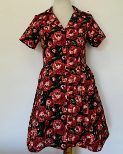 Vestido "Peonia" manga corta - comprar online