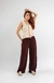 Pantalona Regulável em Linho Marrom