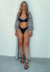 Kimono Longo Animal Print P&B - comprar online