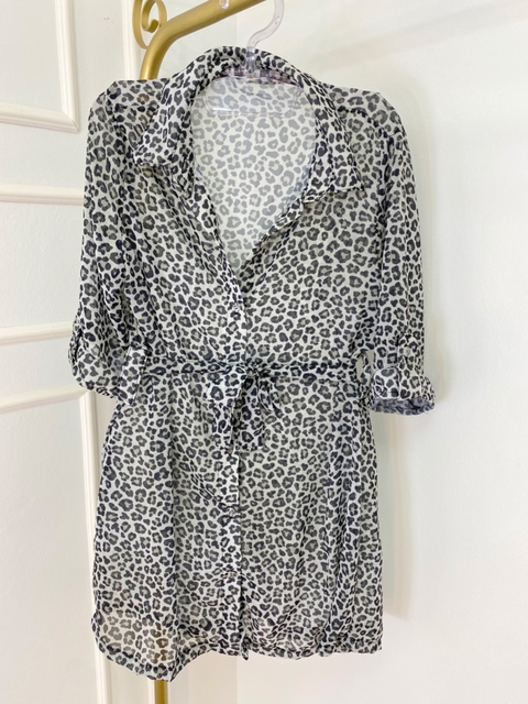 Chemise Oncinha Preta e Branca