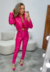 Jaqueta Puffer Jade Em Vinil Pink