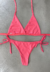 Conjunto Biquíni Triângulo Liso Com Calcinha de Lacinho Coral - comprar online