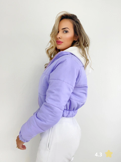 Jaqueta Puffer Jade Em Vinil Vermelho Cherry