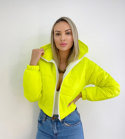 Jaqueta Puffer Sophia Amarela Cítrica