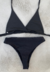 Conjunto Biquíni Triângulo Liso Com Calcinha de Asa Delta Preto - comprar online