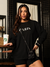 Conjunto Ana Moletom Paris Preto - Charme de Moça