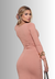 Vestido Cleo Manga Longa Mocha Mousse - loja online