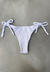 Conjunto Biquíni Cortininha Suzy Texturizado Com Calcinha Fio Branco - Charme de Moça