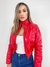 Jaqueta Puffer Jade Em Vinil Vermelho - comprar online