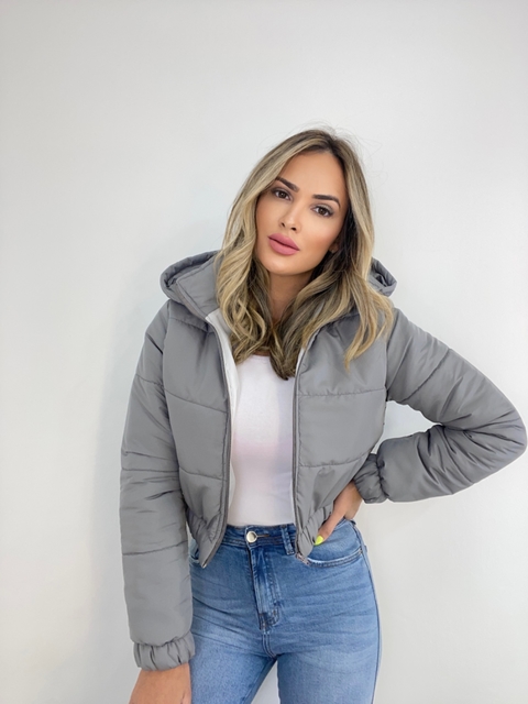 Jaqueta Puffer Sophia Cinza