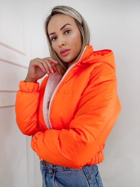 Jaqueta Puffer Sophia Laranja Cítrica