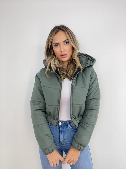 Jaqueta Puffer Sophia Verde Militar