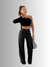 Calça Darlyn Couro Ecologico Preto - comprar online