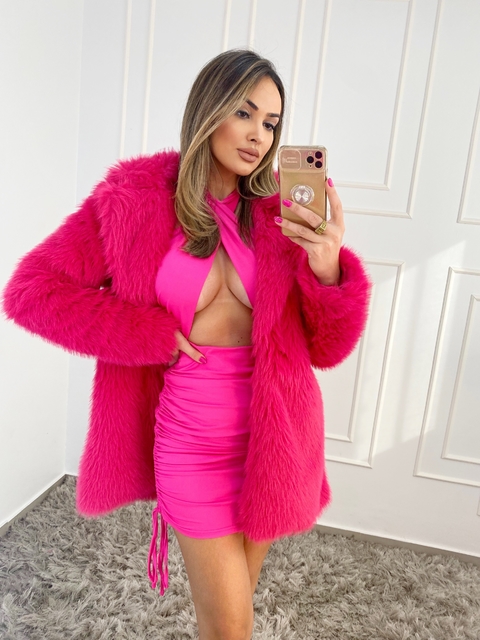 Casaco Pele Aspen Pink