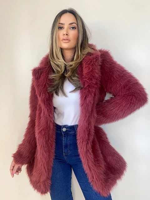 Casaco Pele Aspen Marsala