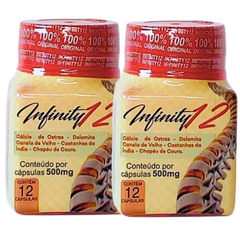Infinity, Suplemento Natural para Dores Articulares e Musculares, 12 Cápsulas de 500mg, com Cálcio de Ostras e Dolomita - comprar online