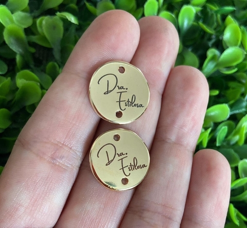 Botão Metal 1,8cm ( 2 furos para prender a mão )